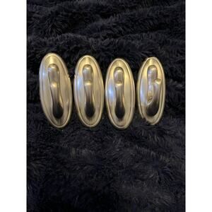 4pk 3M Command Designer Large Hooks Holds 5lbs Brushed Silver